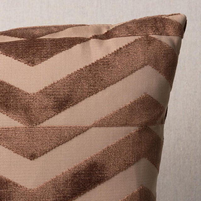 This pillow features Broken Chevron Cut Velvet by Miles Redd for Schumacher with a knife edge finish. Miles Redd was so...