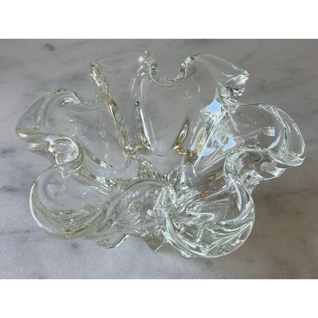 Vintage Clear Czech Chribska Bowl For Sale In Austin - Image 6 of 11