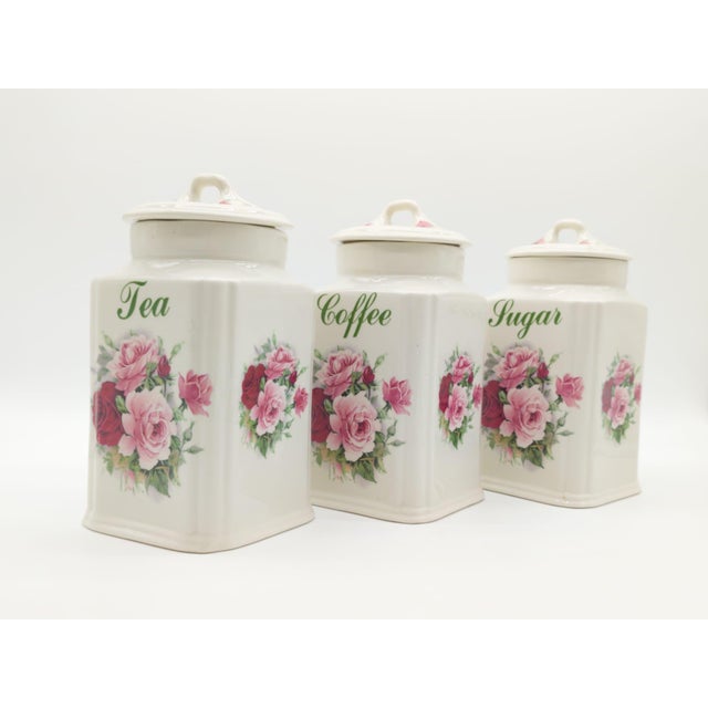 An excellent set of three classic storage containers for tea, coffee, and sugar. Manufactured by the renowned D&N...