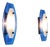 Mid-Century Modern Blue and White Acrylic Glass Wall Lamps, Italy, 1970s, Set of 2 For Sale