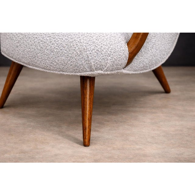 Armchair in Caviuna Wood & Boucle, Giuseppe Scapinelli, 1950s - Lot 811 For Sale - Image 12 of 16