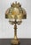 Hollywood Regency Vintage 40" Hollywood Regency Gold Slag Glass Jeweled Crown Table Lamp For Sale - Image 3 of 13