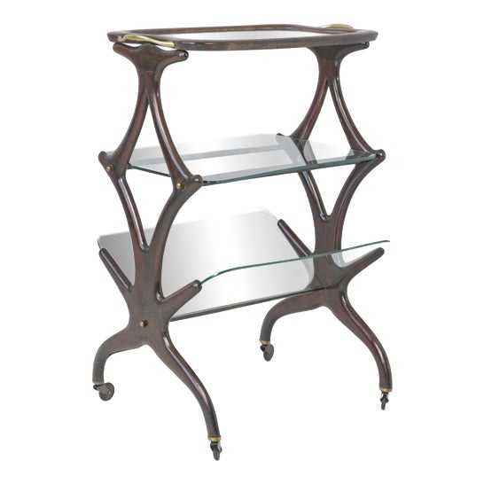 Table on Castors by Cesare Lacca for Cassina, Italy, 1955 For Sale