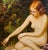 Joseph Tomanek- Nude Female Picking Flowers by the River- C1920s Oil Painting For Sale In Los Angeles - Image 6 of 10
