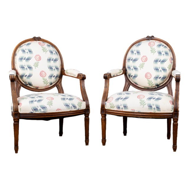 Pair of Antique French Armchairs For Sale
