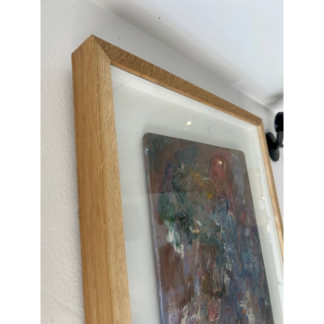Late 20th Century Paint Palette Magentas in Float White Oak Frame For Sale - Image 4 of 10