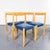 1980s Vintage Blue Upholstered Dining Chairs, 1980s, Set of 4 For Sale - Image 5 of 11
