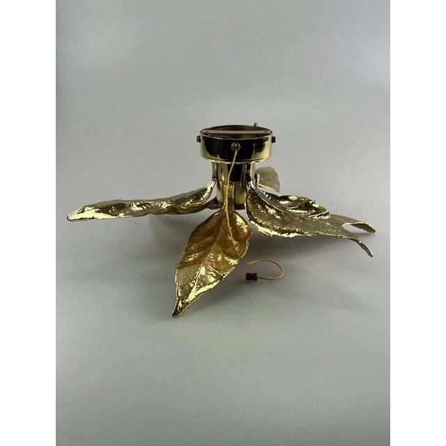 Willy Daro Mid-Century Brass Wall Lamp y Willy Daro for Massive, 1970s For Sale - Image 4 of 13