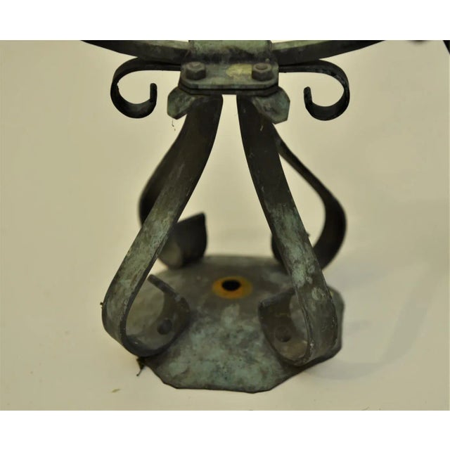Large Swedish Wrought Iron and Copper Garden Sundial, 1950s For Sale - Image 6 of 12