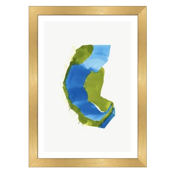 Framed in Gold 'Color Study 5' Watercolor Print on Textured Paper by Encarnacion Portal Rubio For Sale - Image 10 of 10