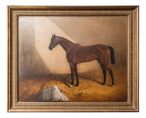 Unknown, Equestrian Painting, 1890s, Oil on Canvas, Framed