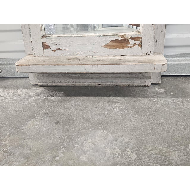 1970s Vintage Reclaim Painted Wood Mirror With Shelf For Sale - Image 5 of 11