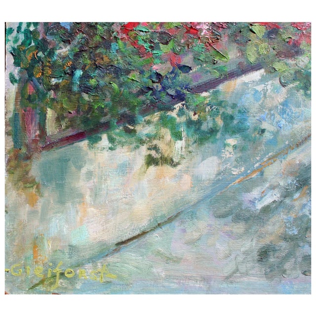 Mid 20th Century "Carmel Cottage With Flowers" Landscape Oil Painting by Helen Enoch Gleiforst, Framed For Sale In Monterey, CA - Image 6 of 7