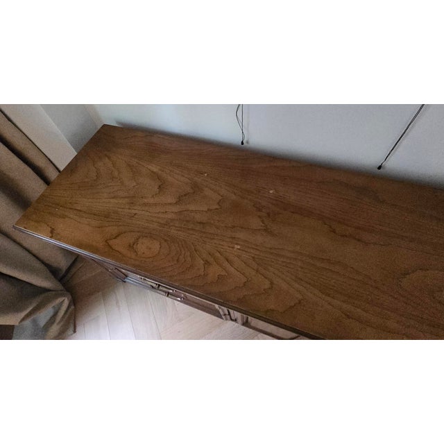 Vintage Wood Carved Triple Dresser For Sale - Image 4 of 7