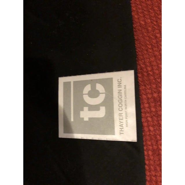 Thayer Coggin Thayer Coggin “Radius” Red Sectional & Ottoman For Sale - Image 4 of 10