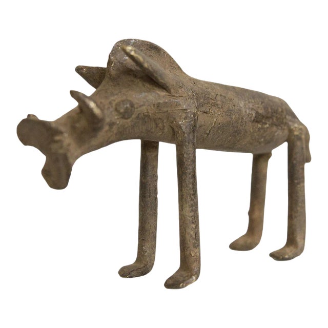 Vintage African Bronze Warthog For Sale