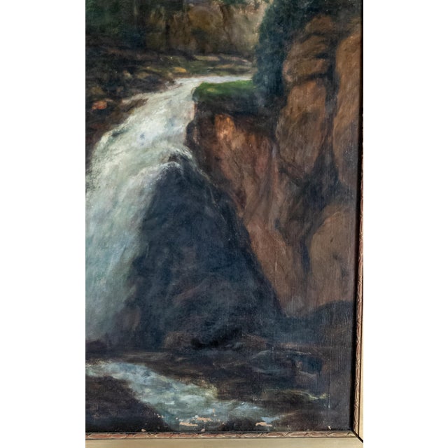 Early 20th Century Early 20th Century Continental European Landscape Painting of Gollinger Waterfall Austria For Sale - Image 5 of 16