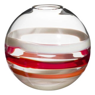 Vista Carlo Moretti Murano Contemporary Mouth Blown Glass Vase For Sale