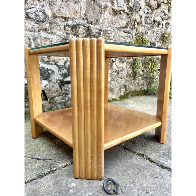 Wood Beech Side Table from Maison Rosello, 1970 For Sale - Image 7 of 10