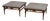 Pair of Oversized Lane Mid-Century Modern Walnut Ottomans For Sale