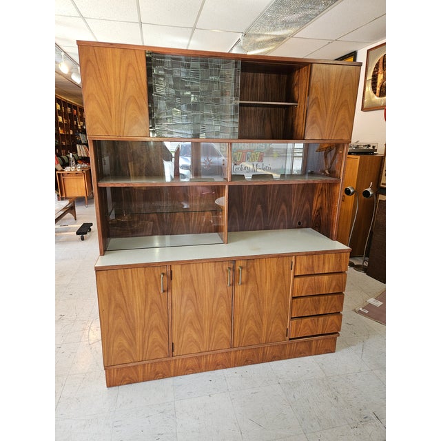 Vintage Mid-Century Japanese Teak Hutch | the Ultimate Home Bar For Sale - Image 14 of 18