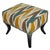 Mid-Century Modern Pair of Newly Upholstered Ikat Flamestitch Benches For Sale - Image 3 of 3
