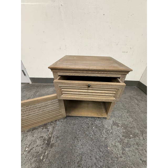 2020s Restoration Hardware Shutter Nightstand For Sale - Image 5 of 12