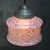Mid-Century Modern French Clichy Pink Reeded Glass Pendant Lamp For Sale - Image 3 of 7