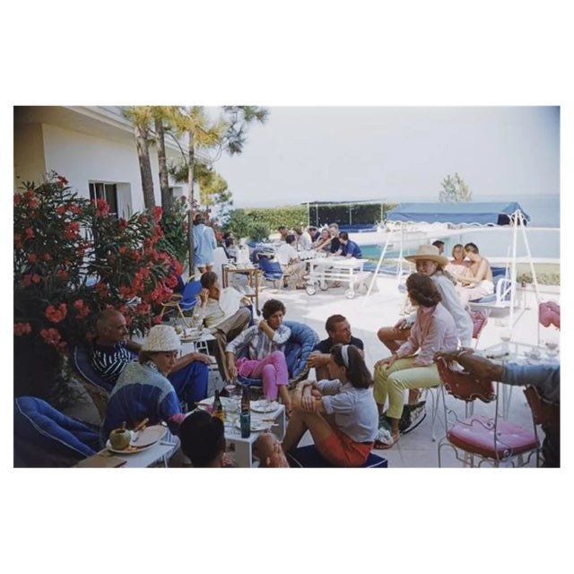 Slim Aarons, Riviera Crowd, Estate Stamped Photographic Print, 1957 / 2020s For Sale