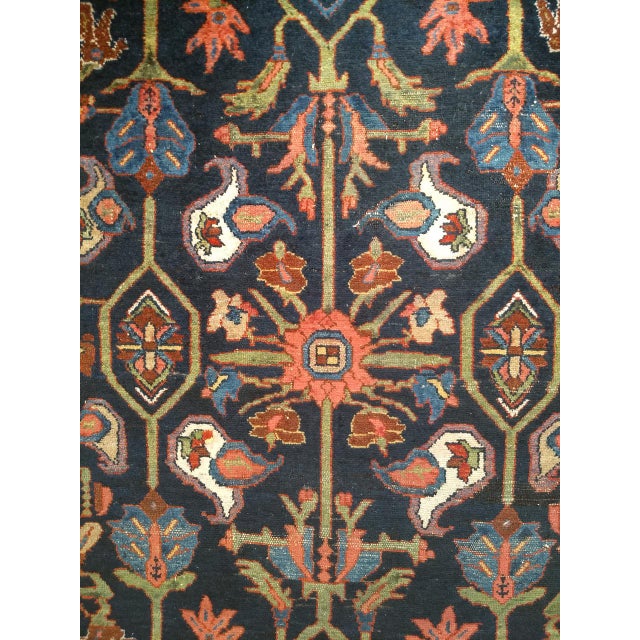 Antique Persian Mahal Sultanabad Rug, Hand-Knotted Wool, Geometric Pattern, 4x7, Navy & Red For Sale - Image 15 of 18