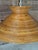 Brown Vintage Italian Pencil-Reed Rattan and Bamboo "Witch Hat" Pendant Light For Sale - Image 8 of 12
