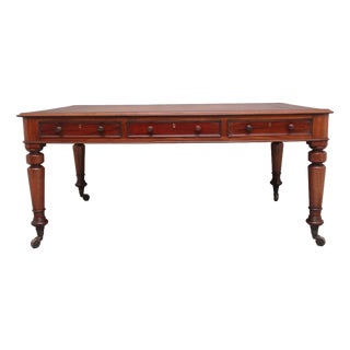 Antique Mahogany Partners Writing Table, 1840s For Sale