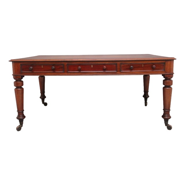 Antique Mahogany Partners Writing Table, 1840s For Sale