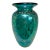 Rare Vintage Murano Iridescent Splatter Turquoise Art Glass Vase 10.5" For Sale