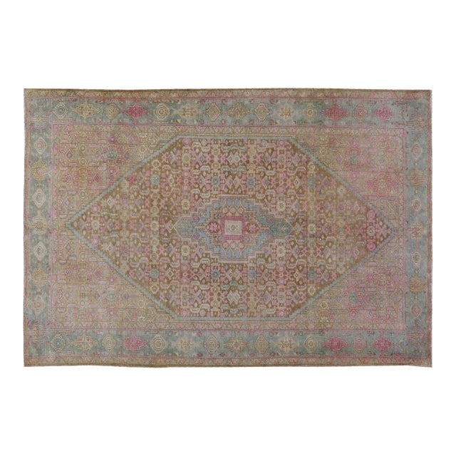 Vintage Persian Malayer Hand Knotted Wool Rug, 4'4''x7'6'' For Sale