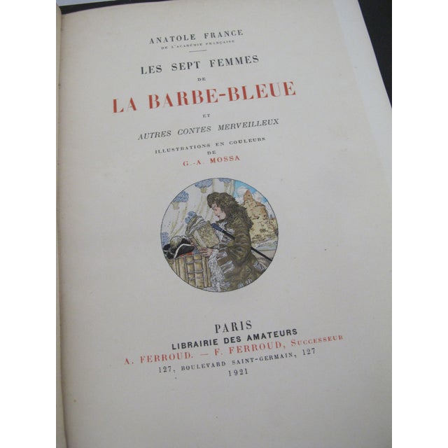 Anatole France Limited Edition Les Sept Femmes La Barbe-Bleue Paris 1921 Book For Sale - Image 4 of 9