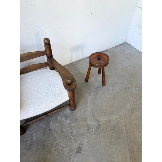 Oak Tripod Shepherds Stool, 1960s For Sale - Image 6 of 14