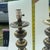 Mid-Century Modern Mid Century Modern Brass Tone Stacked Cylinder Table Lamp- A Pair For Sale - Image 3 of 12