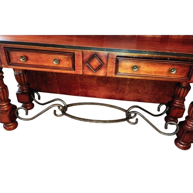 2000 - 2009 Stunning Console Table by Hickory White Furniture Combines Timeless Spanish Colonial With Versatile Modern Utility. For Sale - Image 5 of 12