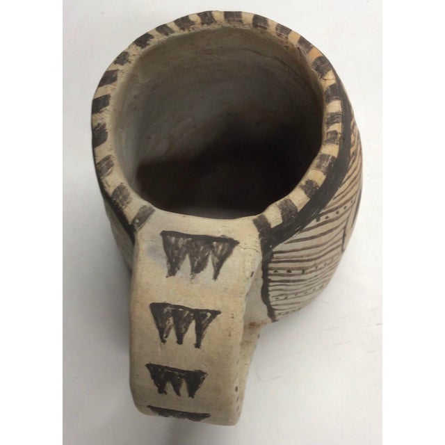 1980s Vintage Handmade Native Style Ceramic Mug For Sale - Image 5 of 7