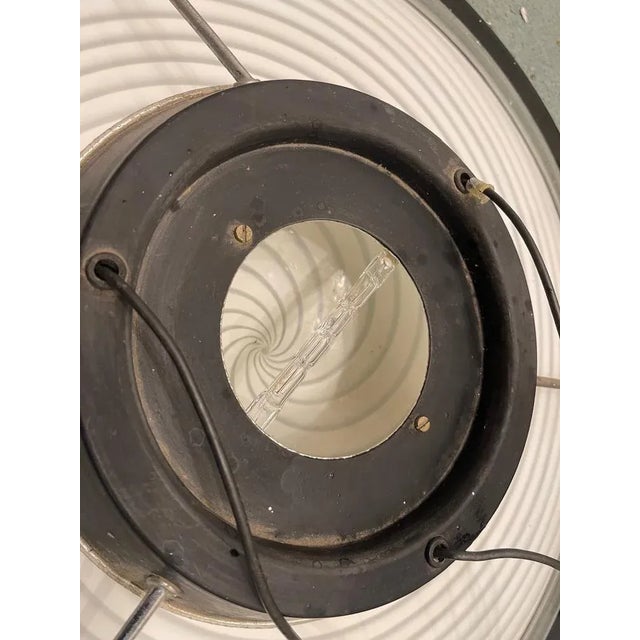 Paolo Venini Black and White Architectural Murano Light Pendant by Paolo Venini, 1980s For Sale - Image 4 of 13