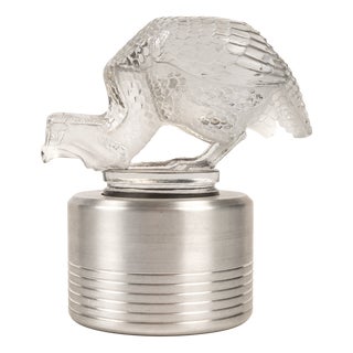 René Lalique, Guinea Fowl Mascot, 1929, Pressed Glass For Sale