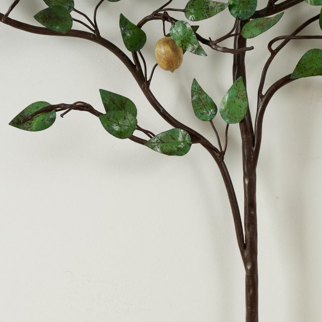 Metal Vintage Italian Tole Lemon Tree Sculpture For Sale - Image 7 of 12