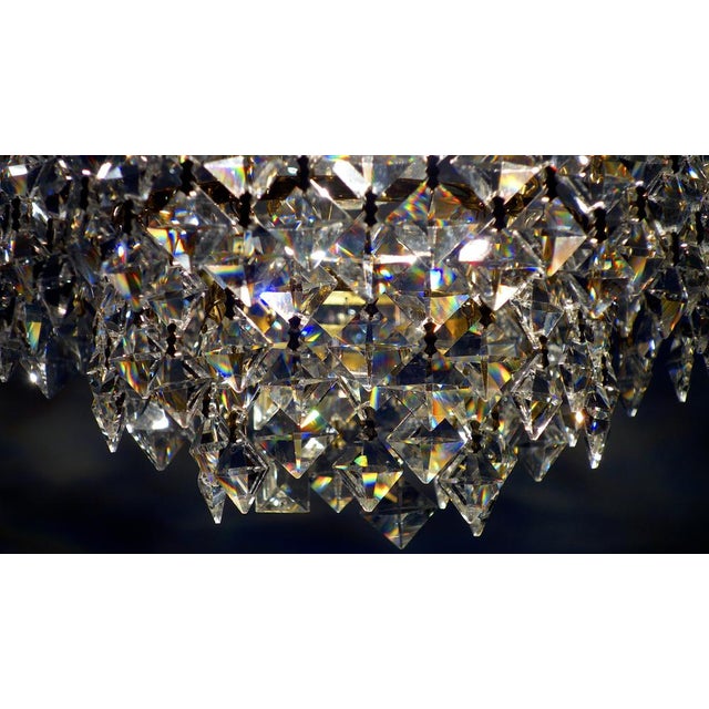 Brass and Crystal Rainbow Chandelier from Palwa, 1970s For Sale - Image 16 of 18