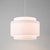 Nova Coronado 18 Pendant Light by Nova of California - White Linen Double Drum Shade, Satin Nickel Steel, Dimmable, Modern Minimalist for Dining Kitchen For Sale - Image 4 of 7