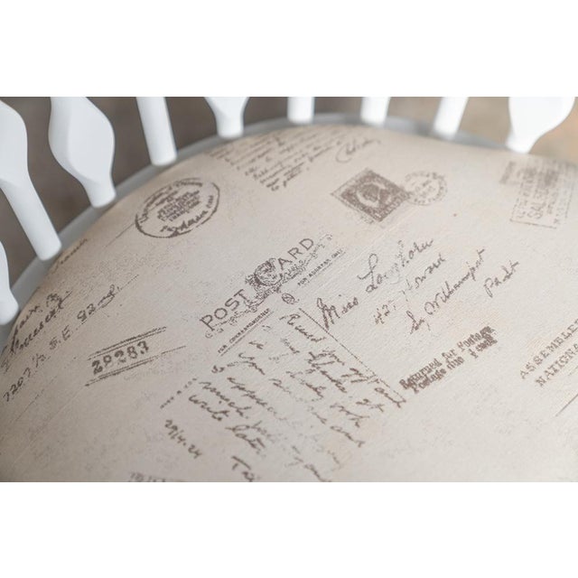 Painted Beech Chairs with Padded Fabric Seats, 1970s, Set of 6 For Sale - Image 11 of 18