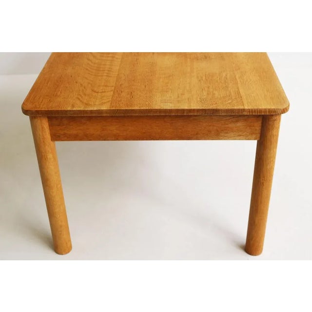 Beige Vintage Oak Coffee Table by Borge Mogensen, 1950 For Sale - Image 8 of 11