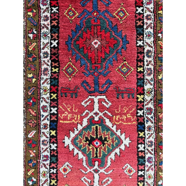 Antique Heriz Runner Rug in Wool, 1890s For Sale - Image 13 of 18