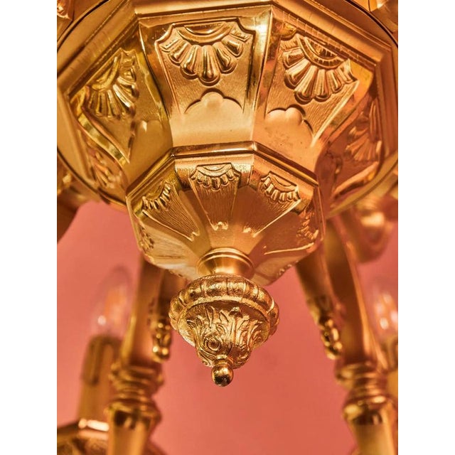 Large Louis XIII 15-Light Chandelier from Maison Lucien Gau For Sale - Image 6 of 10