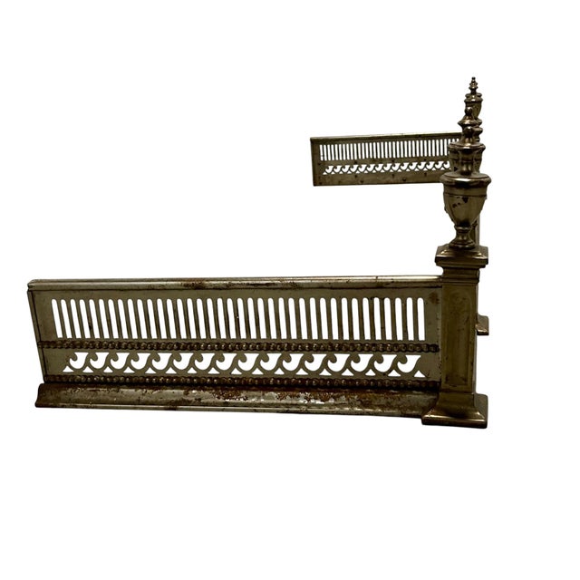 Late 19th Century Large English George III-Style Steel Fire Fender, Ca.1880 For Sale - Image 5 of 7
